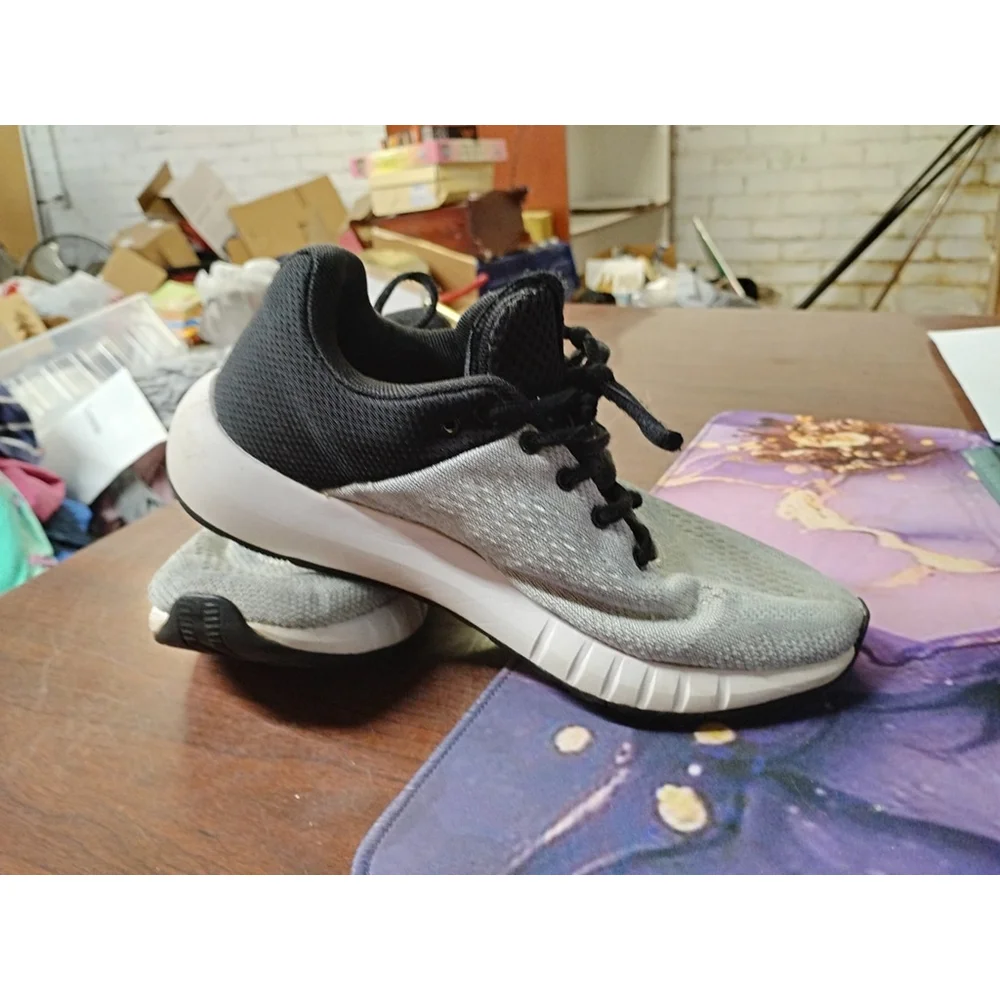 Under Armour Womens Micro‎ G Pursuit 3000101-103 Gray Black Running Shoes Size 5